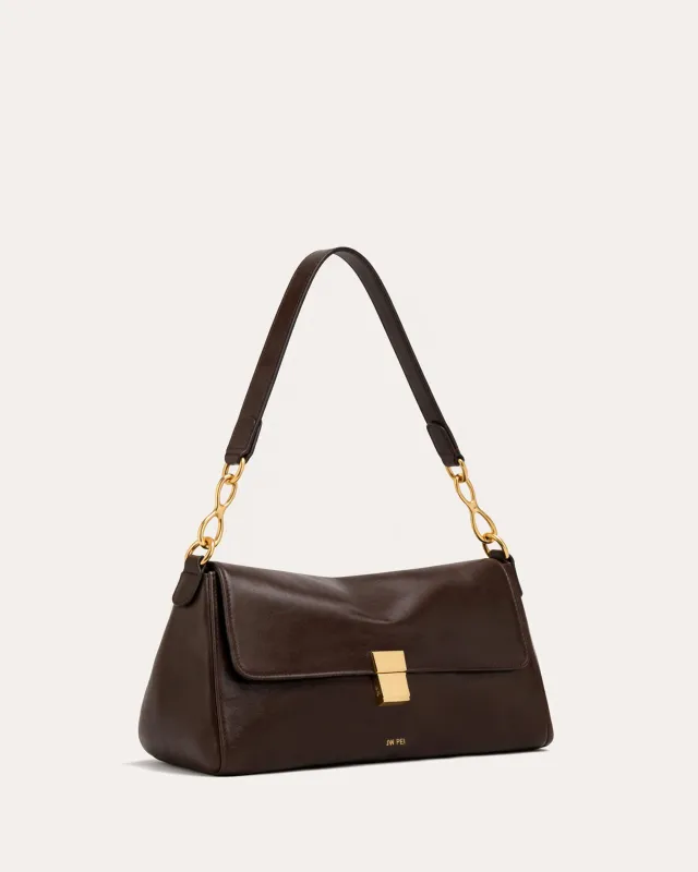 Luna Chain Shoulder Bag - Brown made by JW PEI