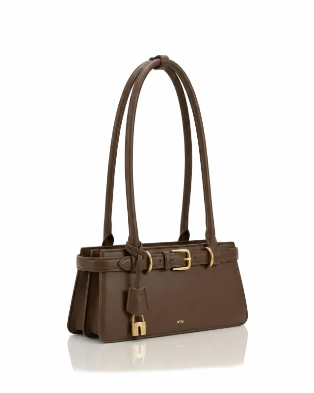 Rectangular Shoulder Bag - Brown made by JW PEI