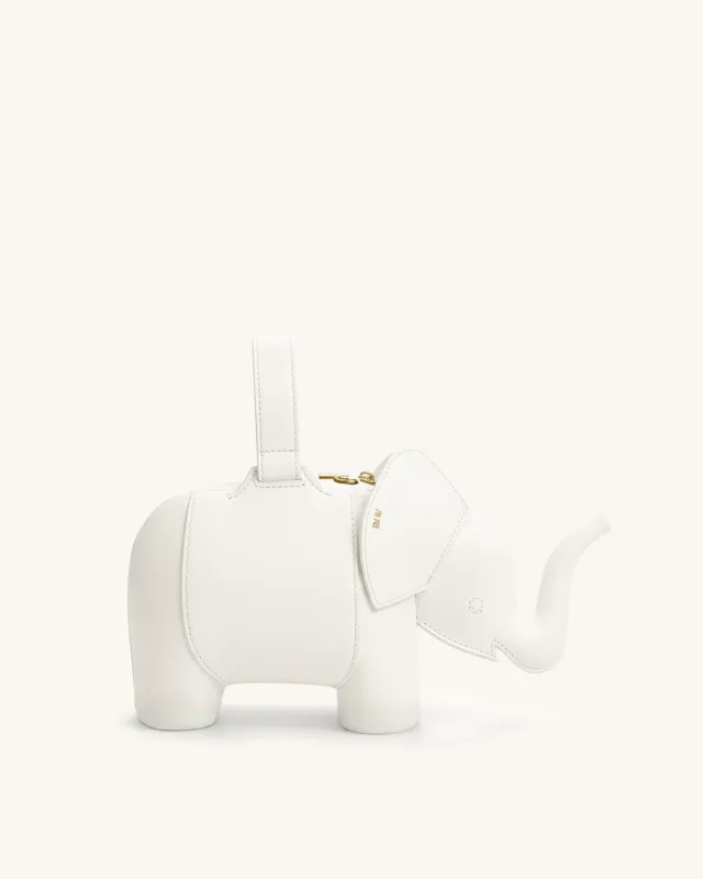 Claire Elephant Shaped Handbag - White made by JW PEI