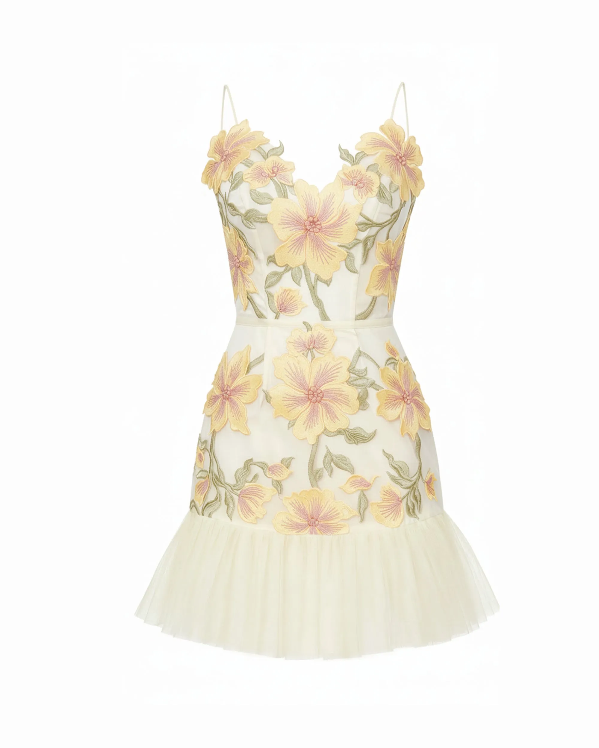 Floral Sling Mini Dress - Primrose Yellow sold by JW PEI product image thumbnail 3