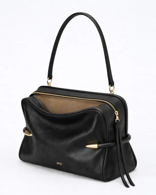 Callie Structured Shoulder Bag - Black made by JW PEI