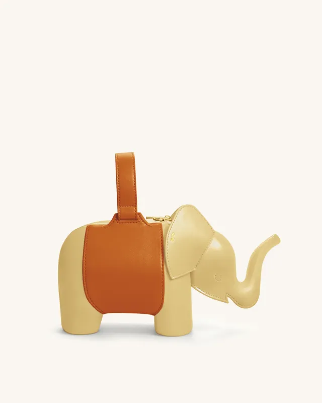 Claire Elephant Shaped Handbag - Yellow/Orange made by JW PEI