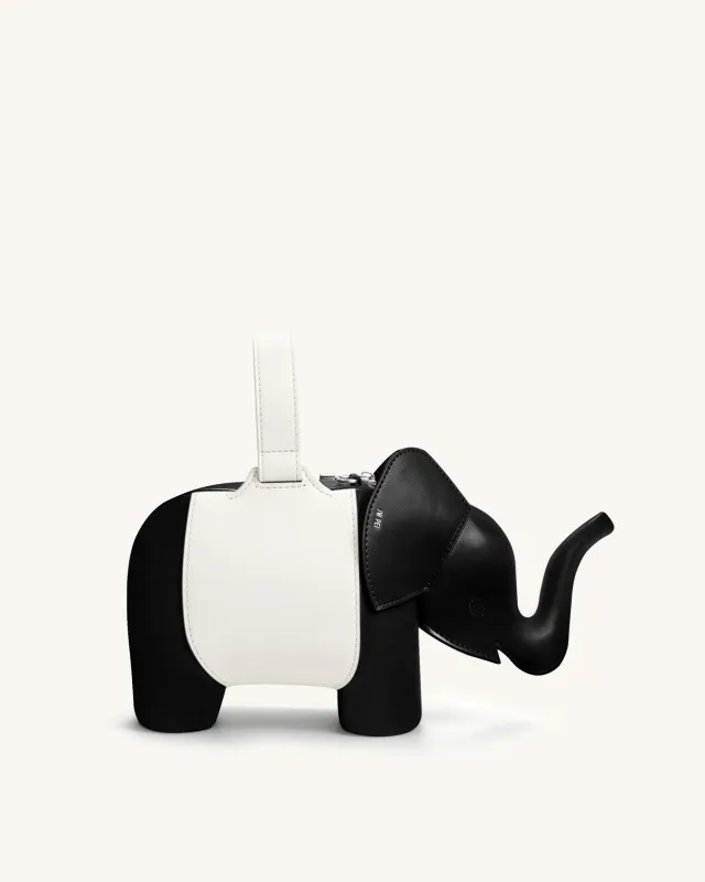 Claire Elephant Shaped Handbag - Black/White made by JW PEI