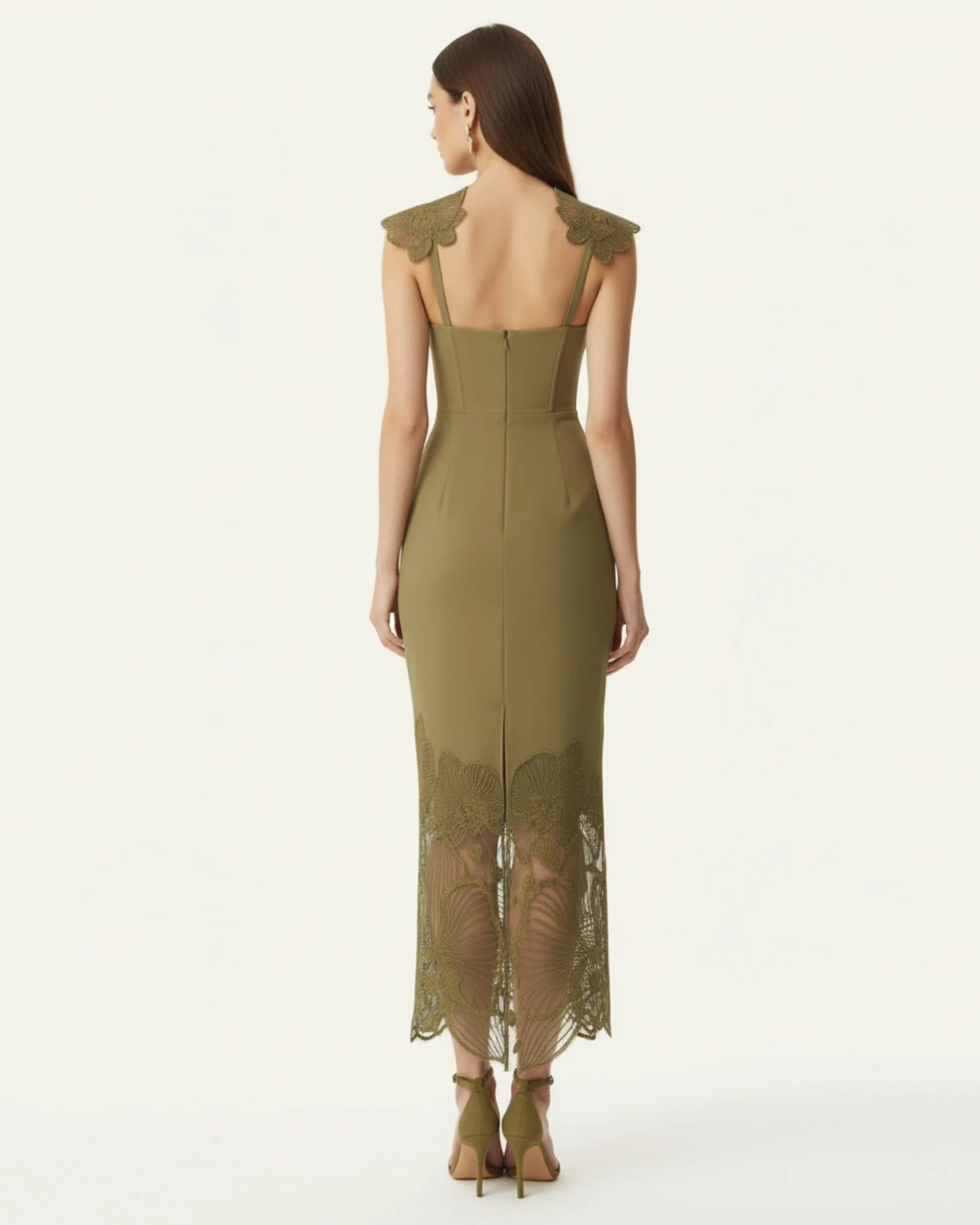 Orchid Embroidered Corset Dress - Olive Green sold by JW PEI product image thumbnail 2