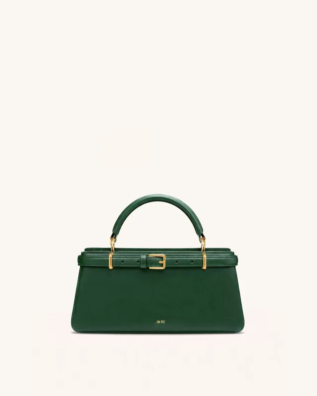 Elena Classic Top Handle Bag - Forest Green made by JW PEI
