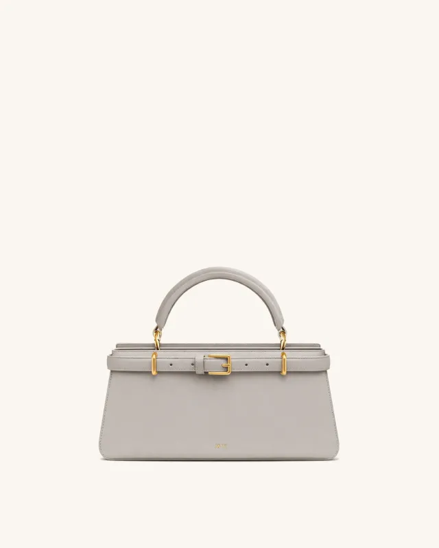 Elena Classic Top Handle Bag - Light Gray made by JW PEI