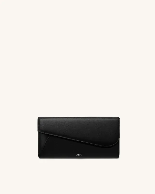 Seren Flap Long Wallet - Black made by JW PEI