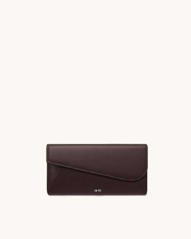 Seren Flap Long Wallet - Chestnut Black made by JW PEI