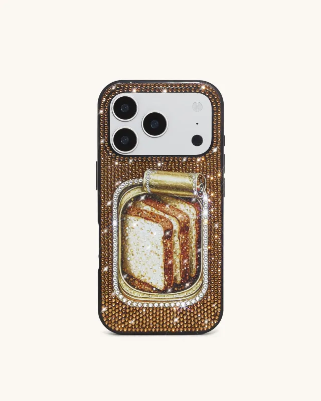 Bread Tin Artificial Crystal Phone Case - Brown made by JW PEI