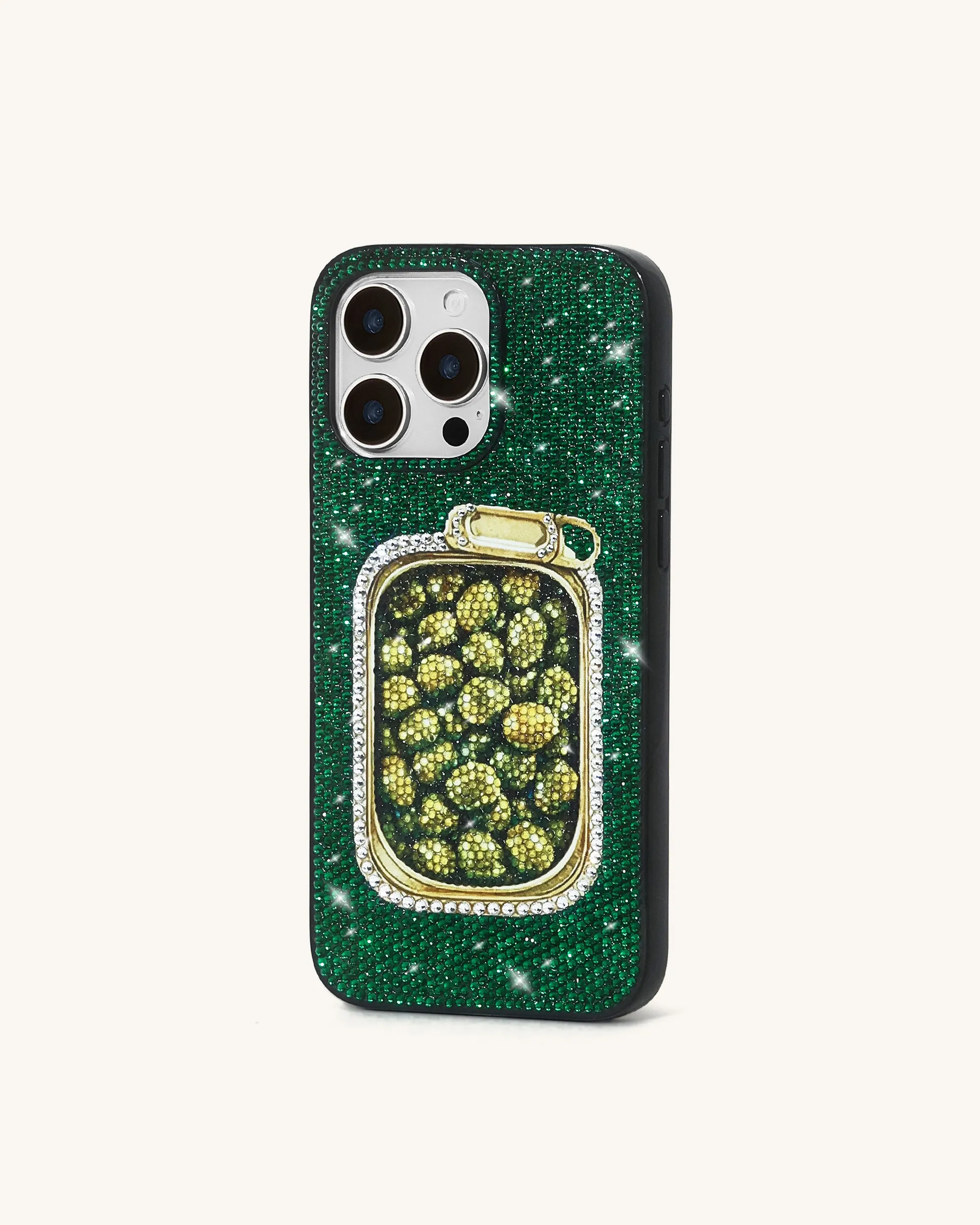 Olive Tin Artificial Crystal Phone Case - Green sold by JW PEI product image thumbnail 2