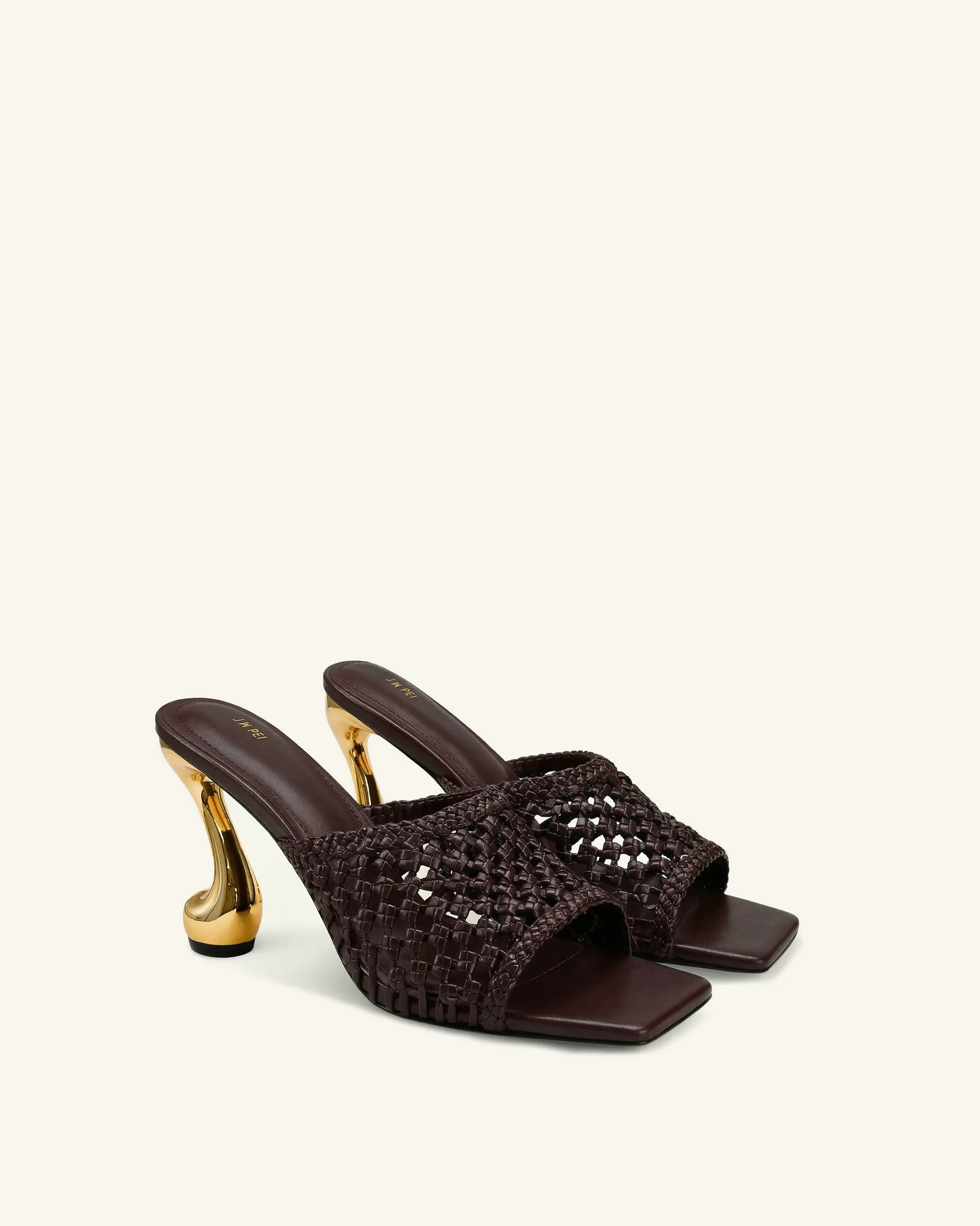 Hannah Woven Heel Mules - Burgundy sold by JW PEI product image thumbnail 2