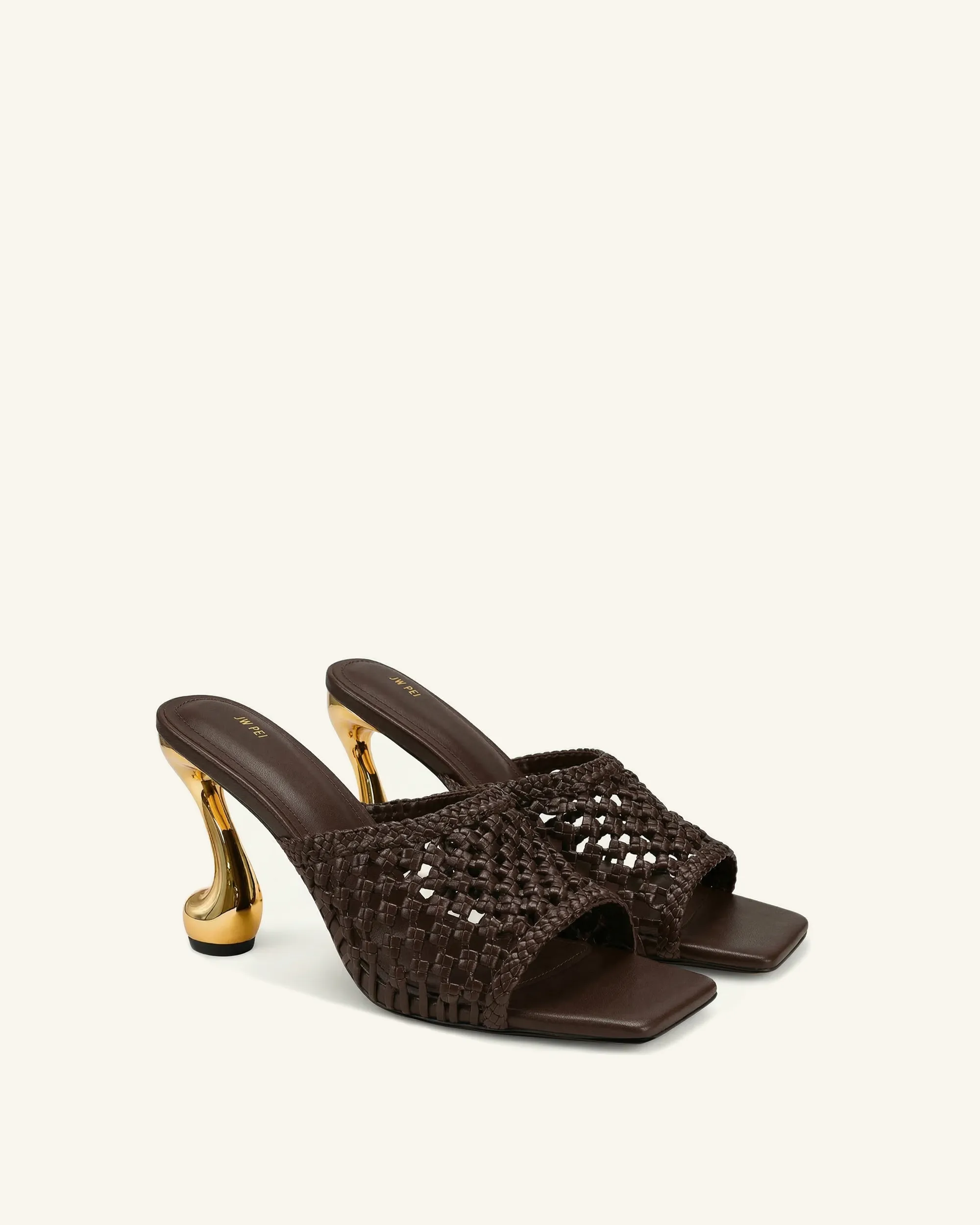 Hannah Woven Heel Mules - Brown sold by JW PEI product image thumbnail 2