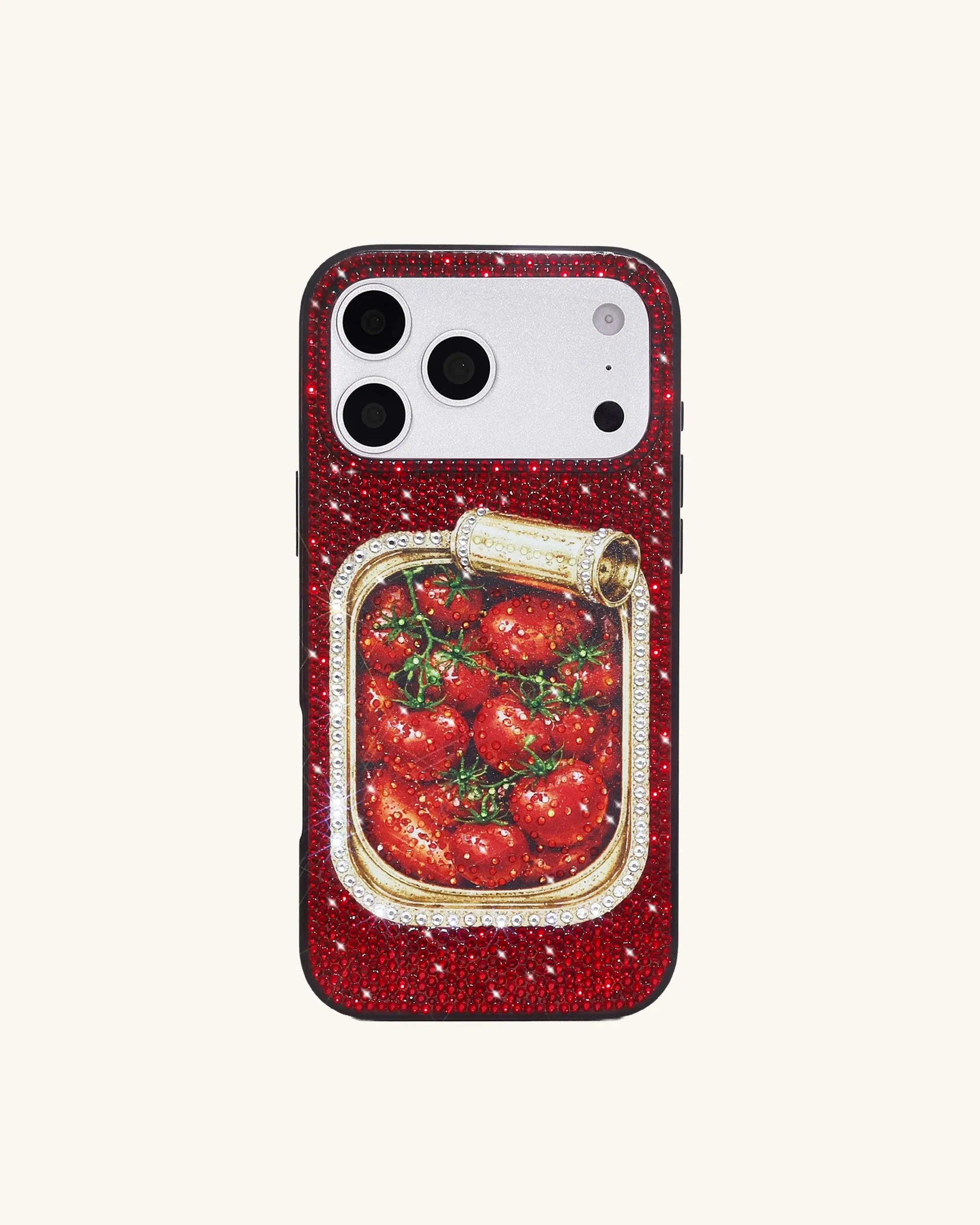 Tomato Tin Artificial Crystal Phone Case - Red sold by JW PEI