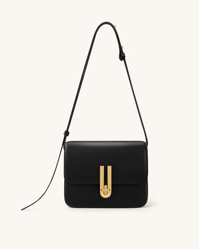 Evania Lock Shoulder Bag - Black made by JW PEI