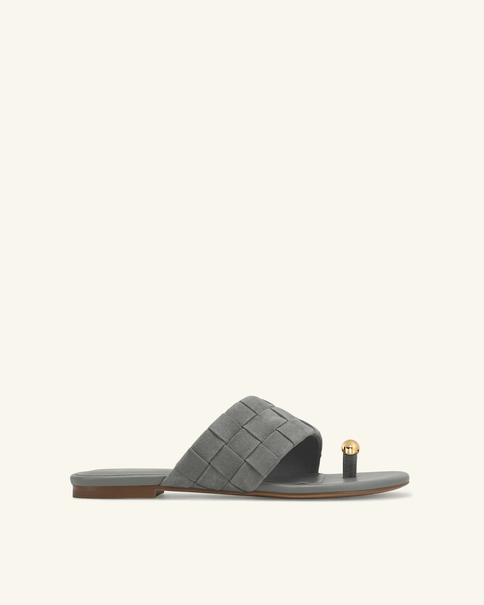 Ava Woven Toe Sandals - Dark Grey sold by JW PEI