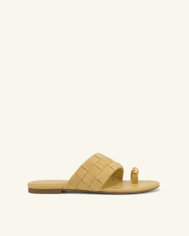 Ava Woven Toe Sandals - Yellow sold by JW PEI
