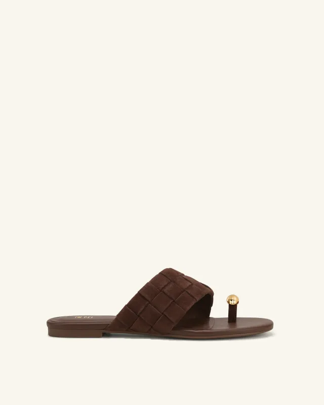 Ava Woven Toe Sandals - Brown sold by JW PEI