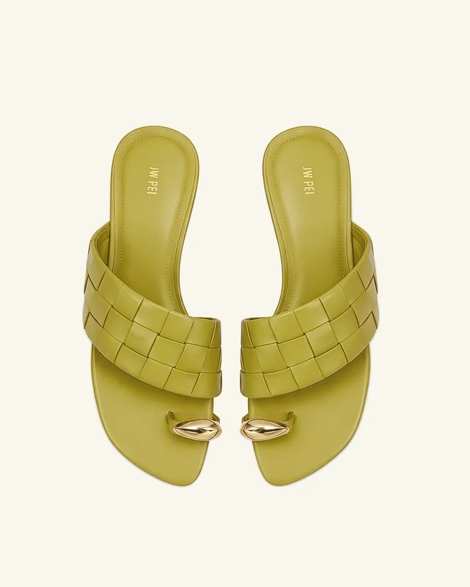 Ava Woven Toe Sandals - Mustard Green sold by JW PEI product image thumbnail 2