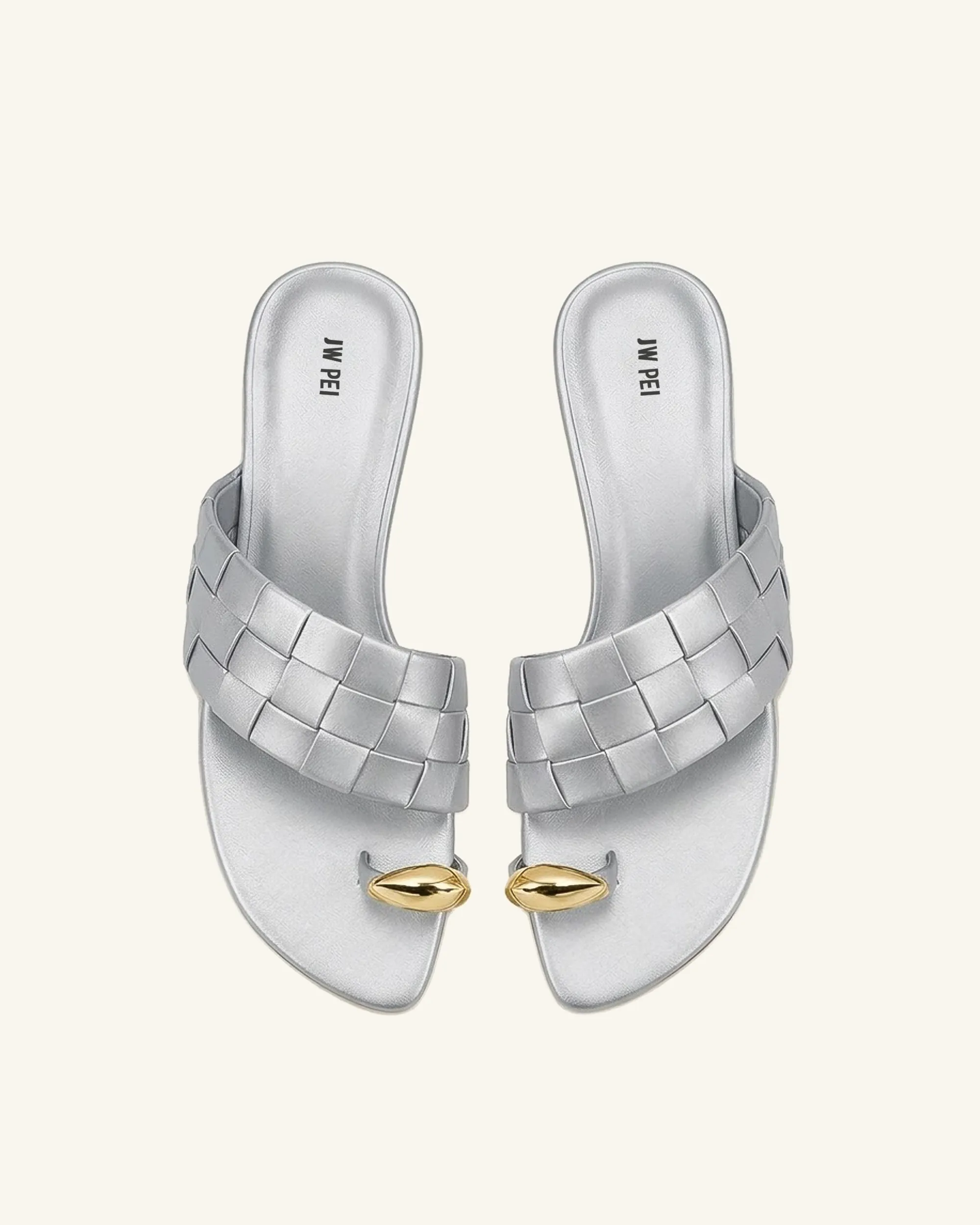 Ava Woven Toe Sandals - Metallic Silve sold by JW PEI product image thumbnail 2