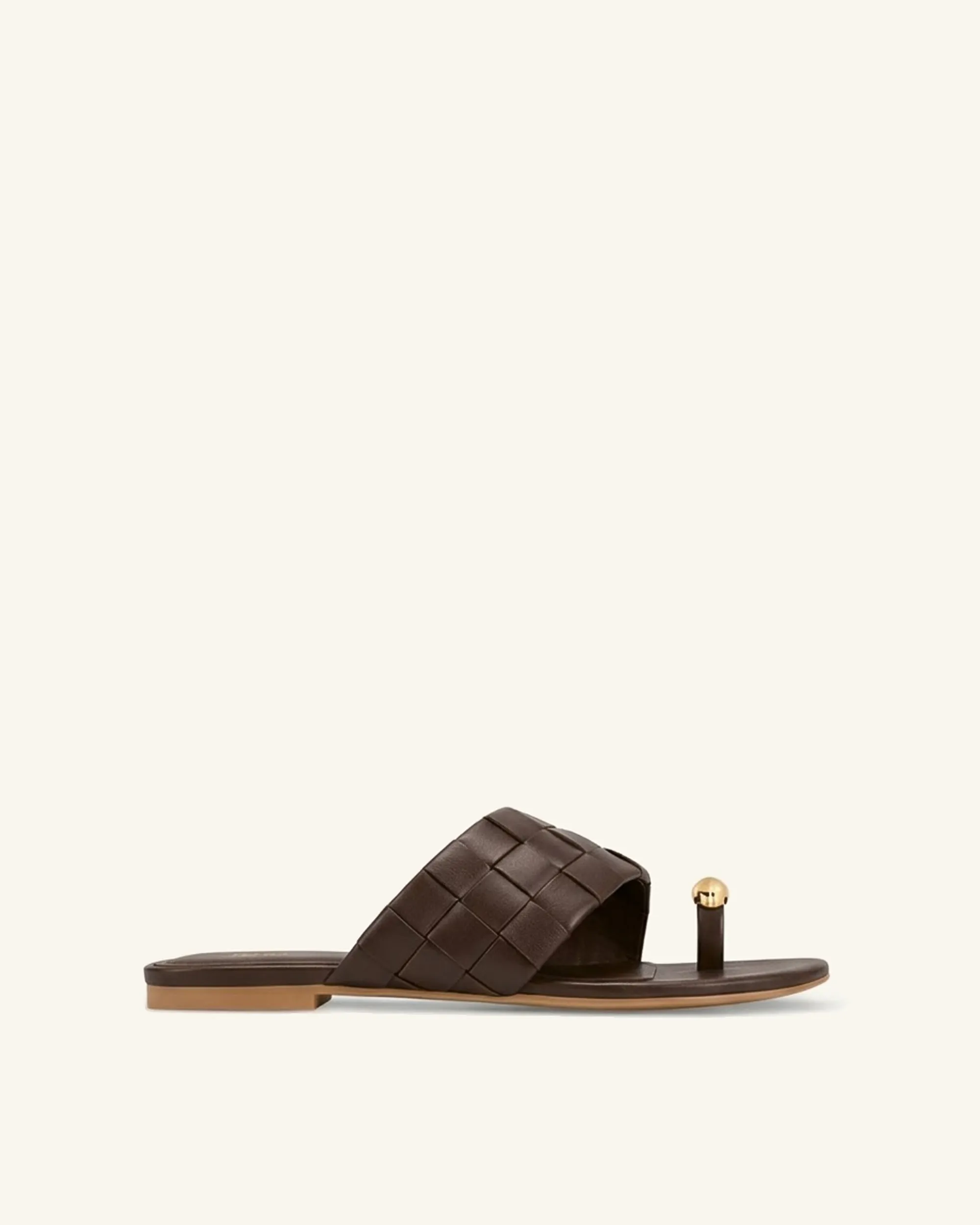 Ava Woven Toe Sandals - Chocolate Brown sold by JW PEI