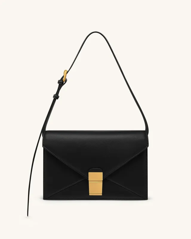 Clio Envelope Crossbody Bag - Jet Black made by JW PEI