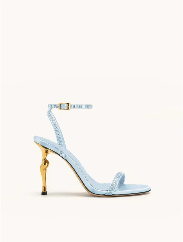 Alivia Artifical Crystal Heel Sandals - Light Blue sold by JW PEI