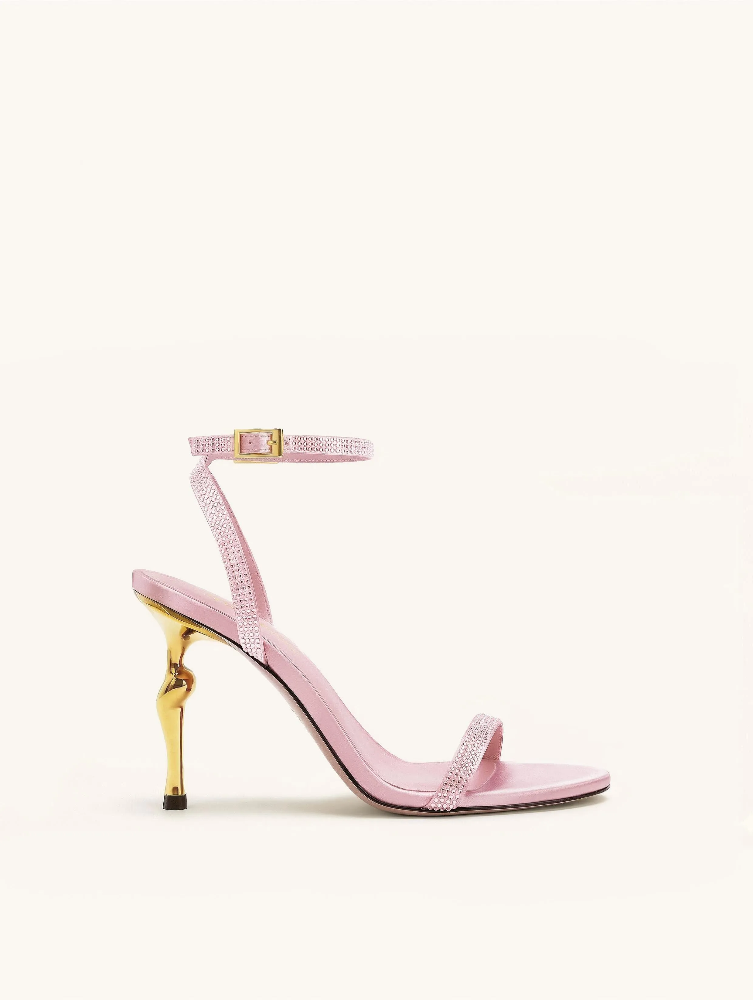 Alivia Artifical Crystal Heel Sandals - Pink sold by JW PEI