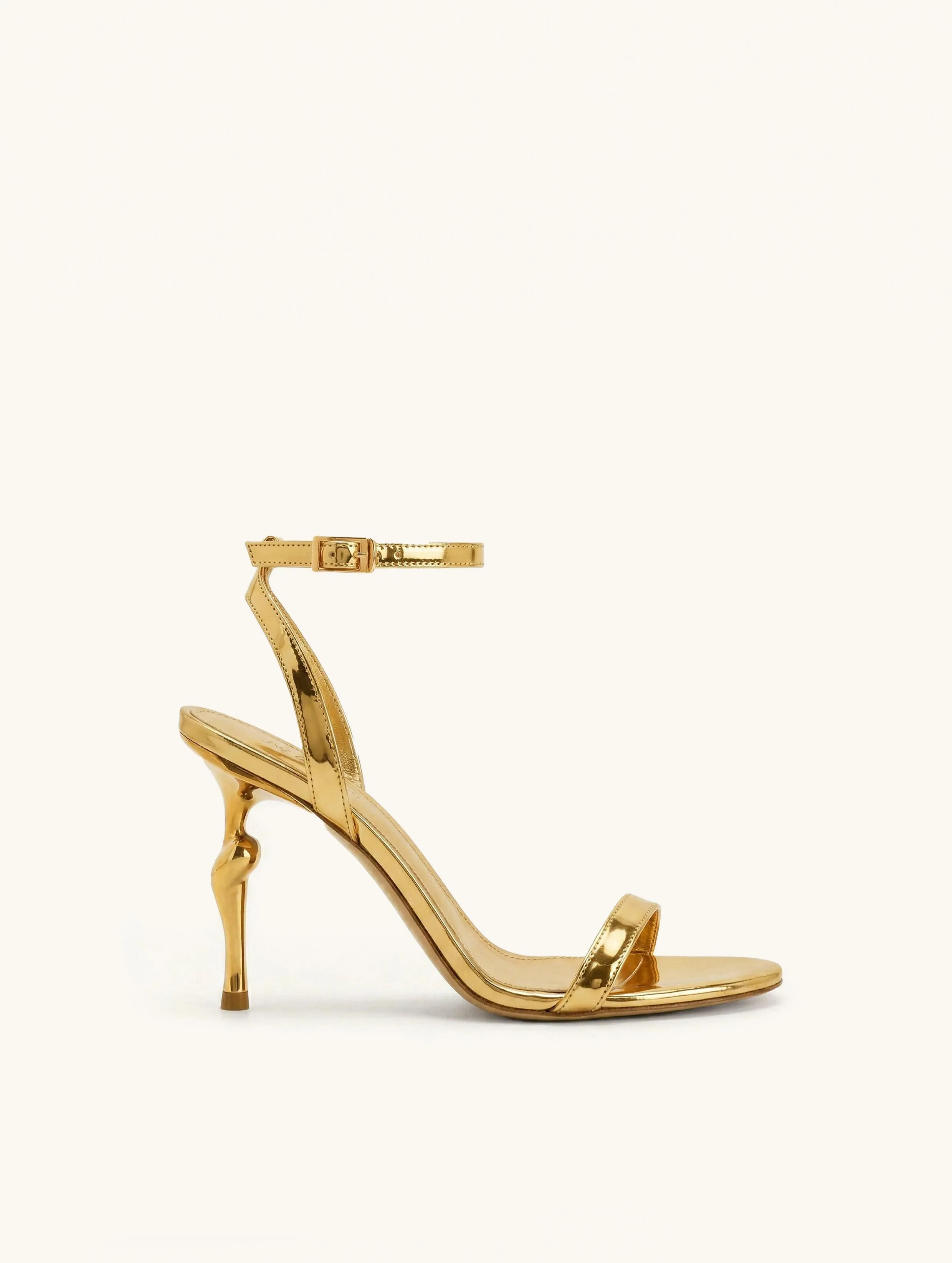 Alivia Gold Metal Heel Sandals - Gold sold by JW PEI