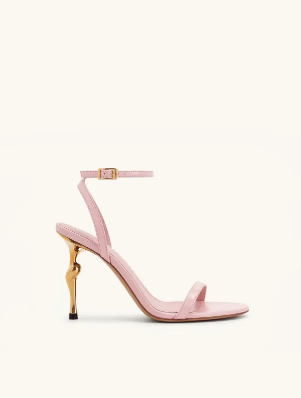 Alivia Gold Metal Heel Sandals - Pink sold by JW PEI