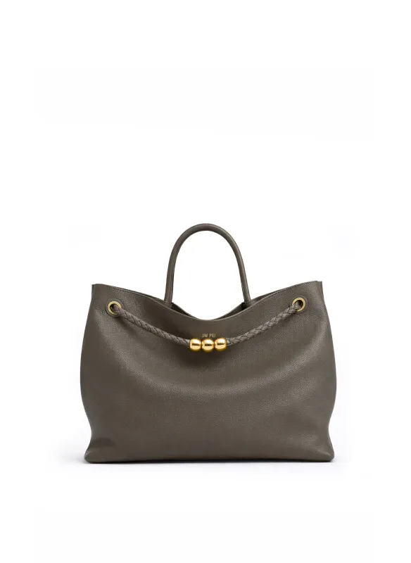 Beaded Rope Tote Bag - Dark Grey made by JW PEI