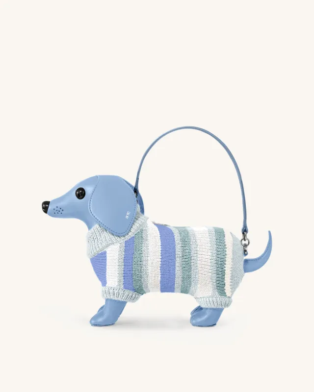 Addison Dachshund Handbag - Light Blue made by JW PEI