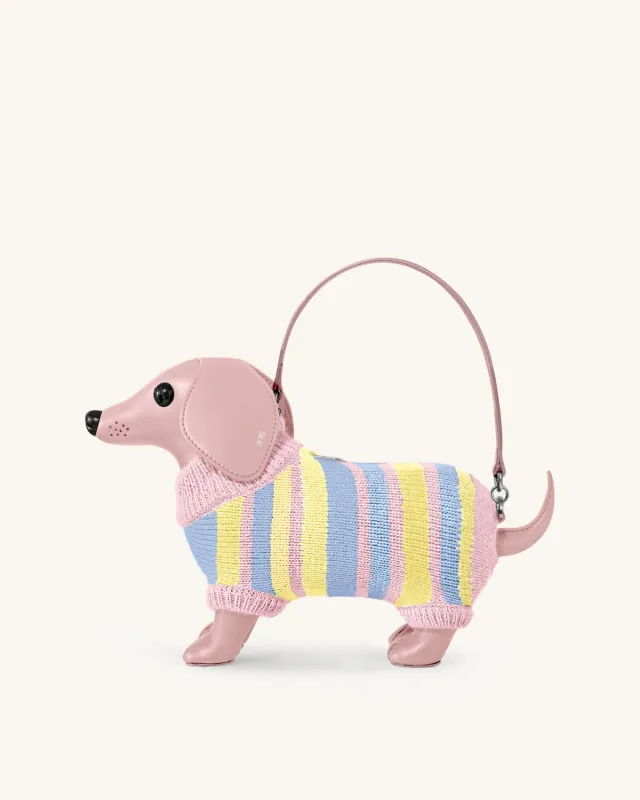 Addison Dachshund Handbag - Light Pink made by JW PEI