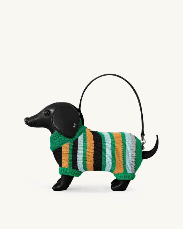 Addison Dachshund Handbag - Black made by JW PEI