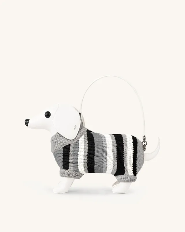 Addison Dachshund Handbag - White made by JW PEI