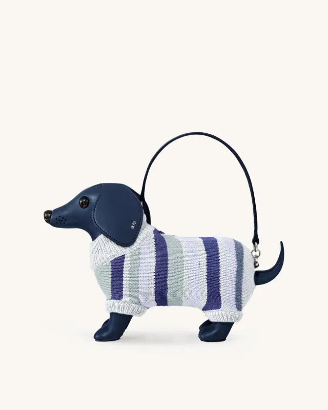 Addison Dachshund Handbag - Dark Blue made by JW PEI