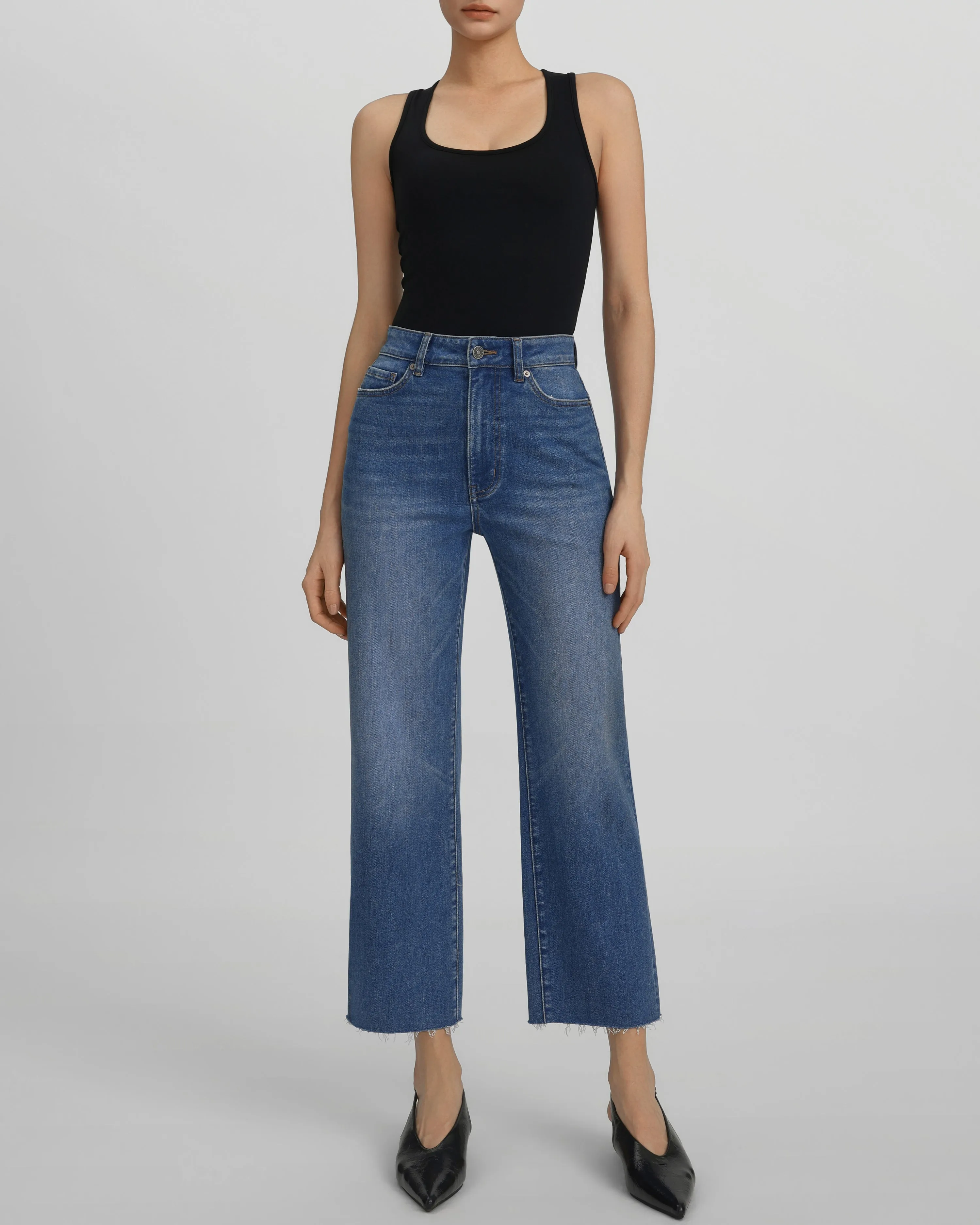 The Muse Ankle Fray Jeans - Monday Morning Blues sold by JW PEI