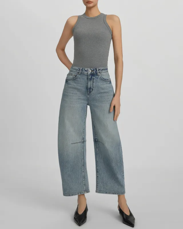 The Curveball Encore Crop Jeans - Clear Sky Thinking made by JW PEI