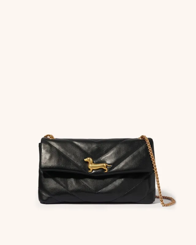 Darcy Dachshund Chain Bag - Black made by JW PEI