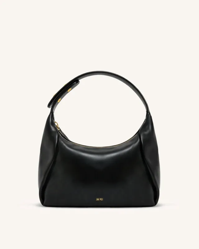 Maya Hobo Shoulder Bag - Black made by JW PEI
