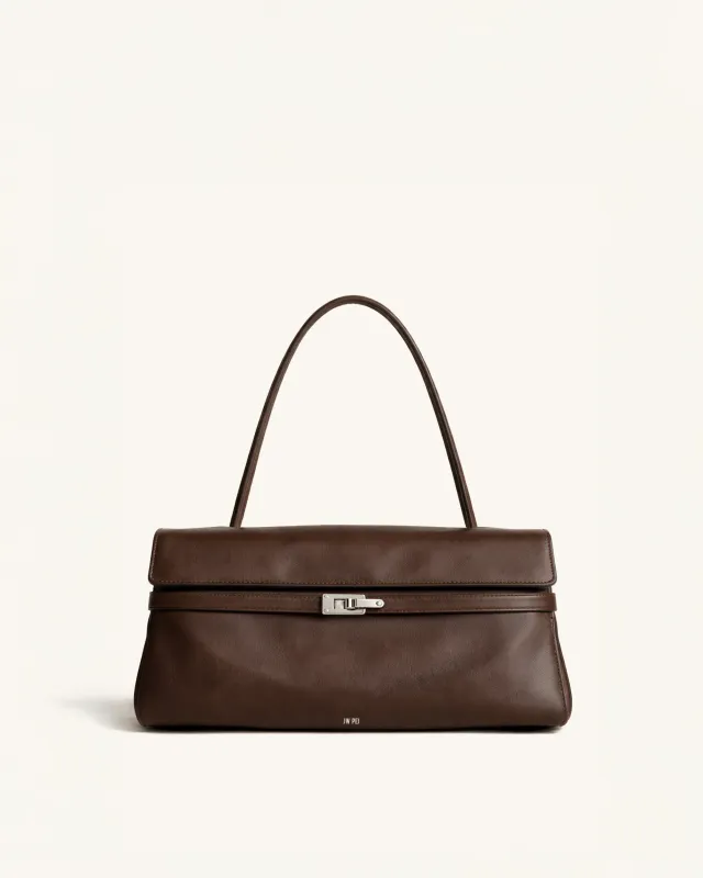 Elena Top Handle Bag - Brown made by JW PEI