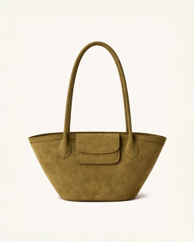 Nina Faux Suede Tote Bag - Olive made by JW PEI