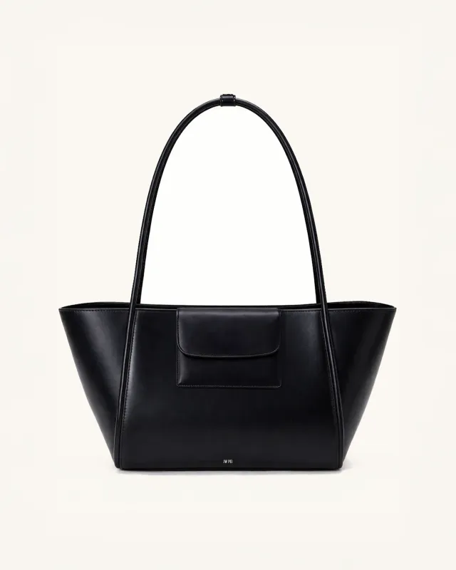 Avery Vegan Leather Tote Bag - Black made by JW PEI