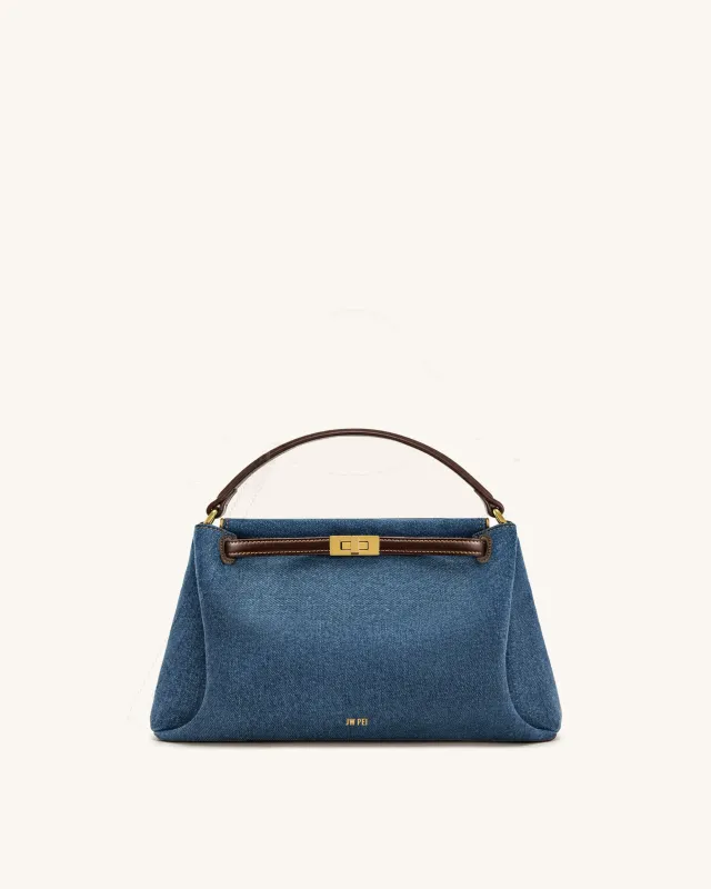 Carmen Top Handle Bag - Blue Denim made by JW PEI