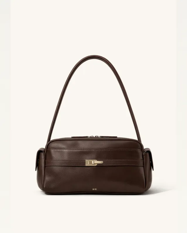 Structured Shoulder Bag - Brown made by JW PEI