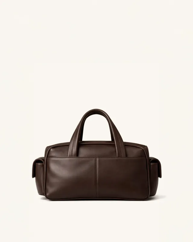 Eden Top Handle Bag - Brown made by JW PEI