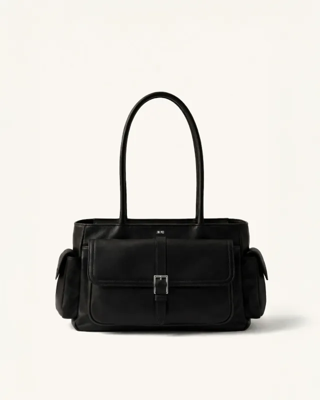 Mila Front Flap Tote - Black made by JW PEI