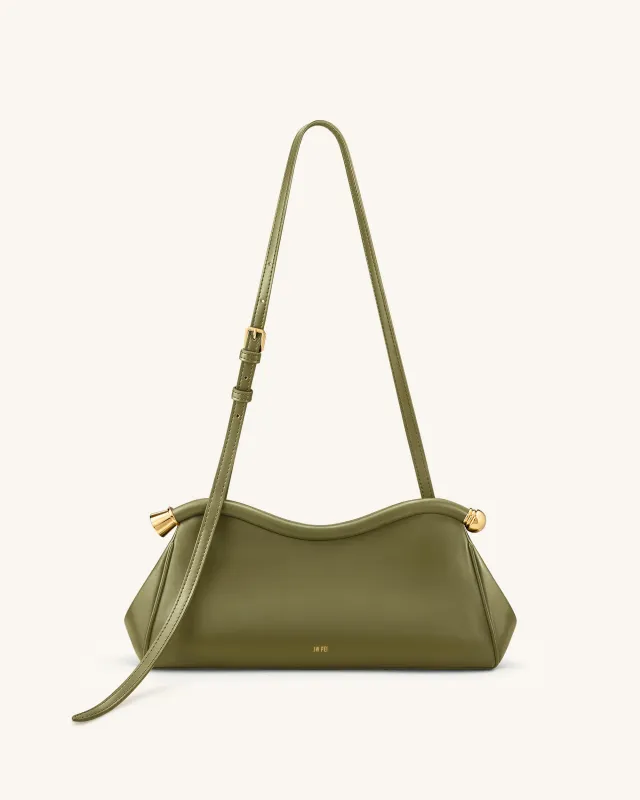 Naomi Curved Shoulder Bag - Olive Green made by JW PEI