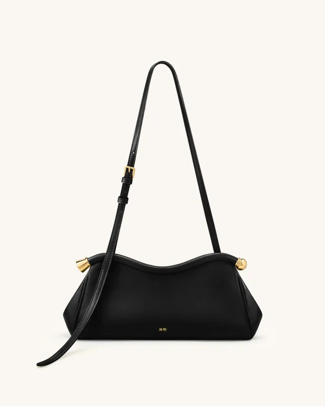 Naomi Curved Shoulder Bag - Black made by JW PEI