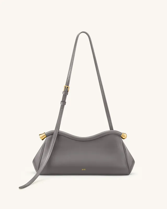 Naomi Curved Shoulder Bag - Gray made by JW PEI
