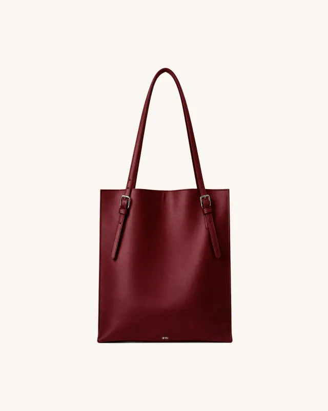 Mia Vegan Leather Tote Bag - Red made by JW PEI